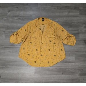 Harper Harry Potter Hufflepuff House Yellow Georgette Pullover Blouse Size 3x